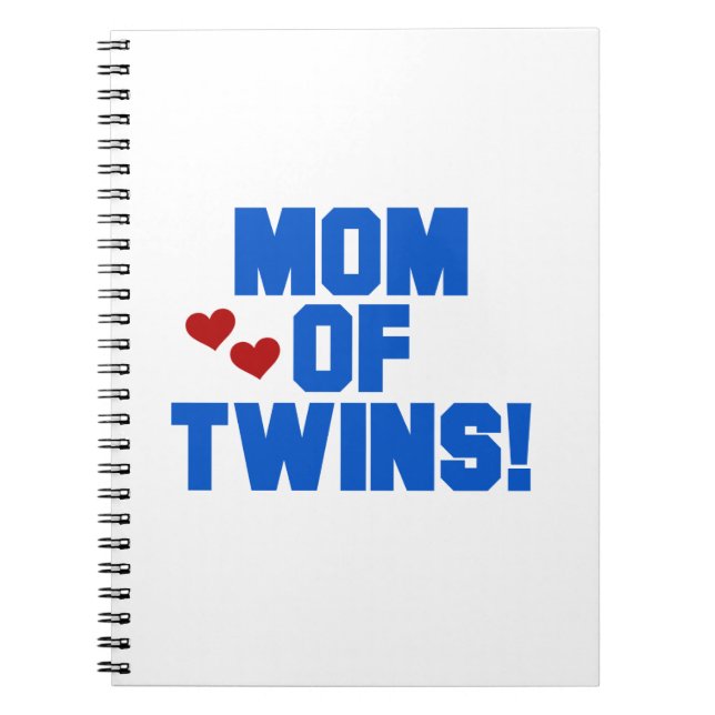Mama von Twins Blauer Text Geschenke Notizblock (Vorderseite)