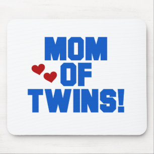 Mama von Twins-Blue-Text-Hemden und Geschenken Mousepad