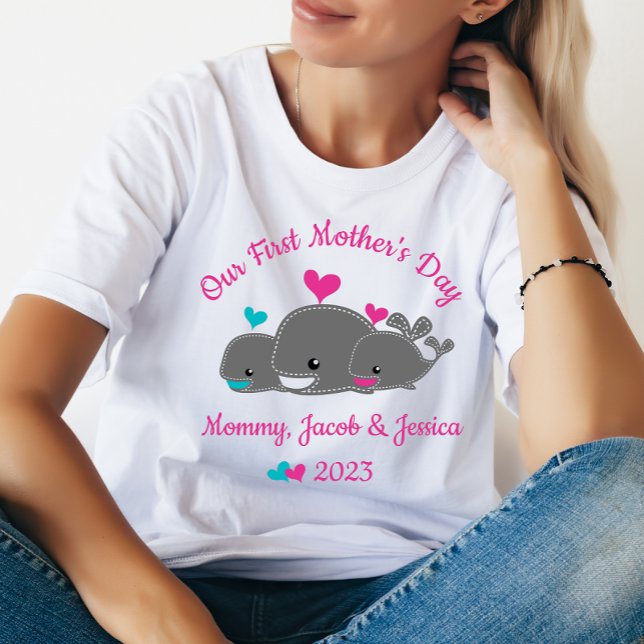 Mama von Twins, Junge und Mädchen, T - Shirt zum M (Von Creator hochgeladen)