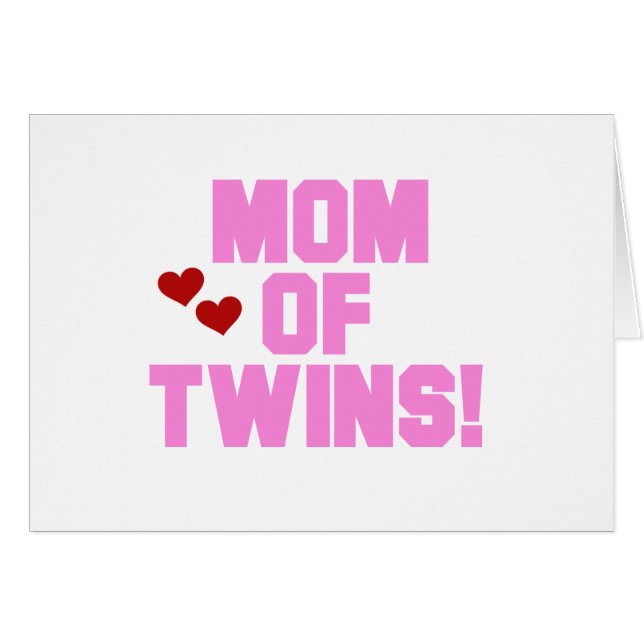 Mama von Twins-Pink-Texthemden und Geschenken (Vorderseite (Horizontal))