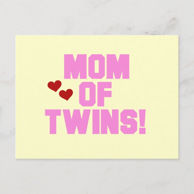 Mama von Twins-Pink-Texthemden und Geschenken Postkarte (Vorderseite)