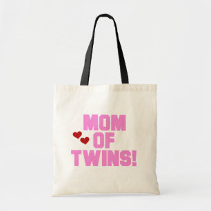 Mama von Twins-Pink-Texthemden und Geschenken Tragetasche