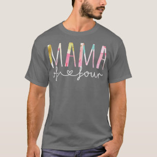 Mama von vier Niedlichen Mamas von Blumendesign mi T-Shirt