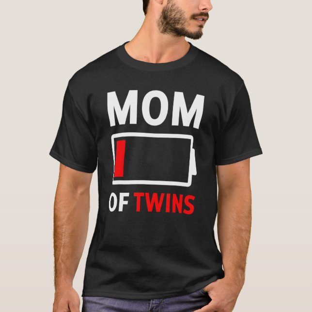 Mama von zwei kompaktarmen T-Shirts mit Niedlicher (Vorderseite)