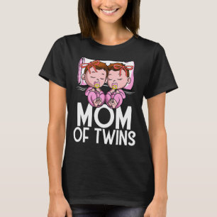 Mama von zwei Mädchen Ankündigung von zwei Twin Da T-Shirt