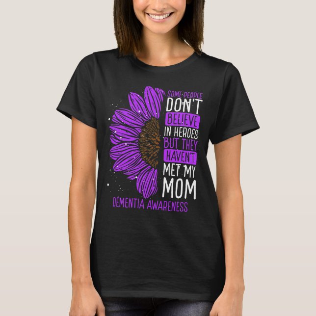 Mama Warrior Dementia Awareness Ribbon T-Shirt (Vorderseite)