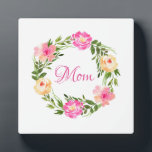 Mama Weibliche Flora Mum Personalisierte Farbe Was Fotoplatte<br><div class="desc">Eine wunderschöne Kombination aus rosa und cremefarbenen Rose. Das Wort "Mama" ist bearbeitbar und kann im Bearbeitungsfeld personalisiert oder gelöscht werden. Stil,  Farbe und Größe des Schriftartes können im Bearbeitungsmenü bearbeitet werden.</div>