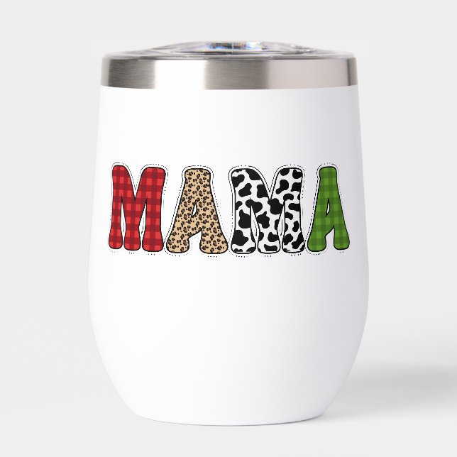 Mama Weihnachten Karomuster Design (Vorderseite)