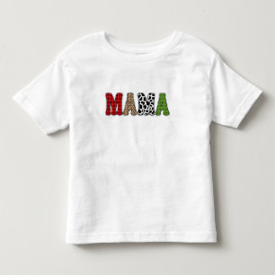 Mama Weihnachten Karomuster Design Kleinkind T-shirt