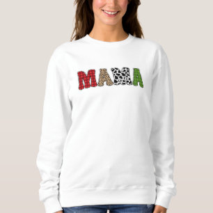 Mama Weihnachten Karomuster Design Sweatshirt
