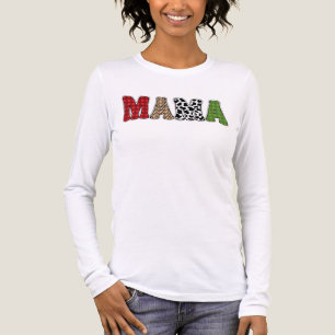 Mama Weihnachten Karomuster Design Tri-Blend Shirt
