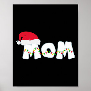 Mama Weihnachten Pajama Familie Matching Weihnacht Poster