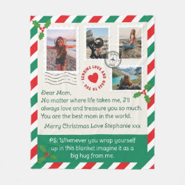Mama Weihnachtsbrief Foto Collage Hug Fleecedecke