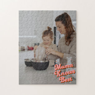 Mama weiß am besten Rosa Braune Beschriftung Foto