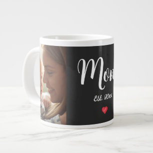 Mama Weißer Schriftzug Foto Rotes Herz Tasse