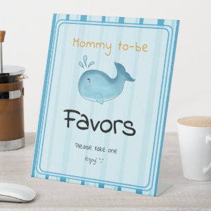 Mama-werdende Süße-Wal-Baby-Party-Geschenke Sockelschild