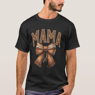 Mama Western Bogen Cowgirl Ästhetik Rustikales Mam T-Shirt