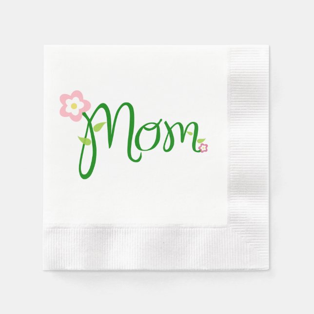 Mama White Cocktail Papier Napkin Serviette (Vorderseite)