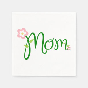 Mama White Standard Cocktail Paper Napkin Serviette