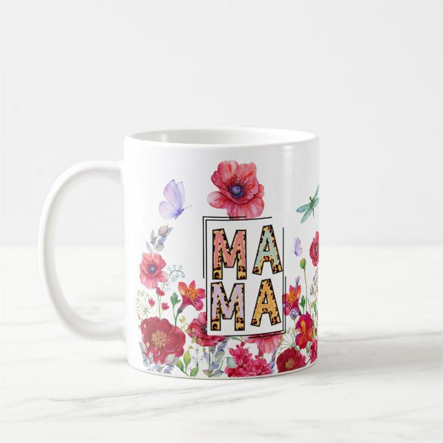 Mama Wildblume Tasse zum Muttertag (Links)