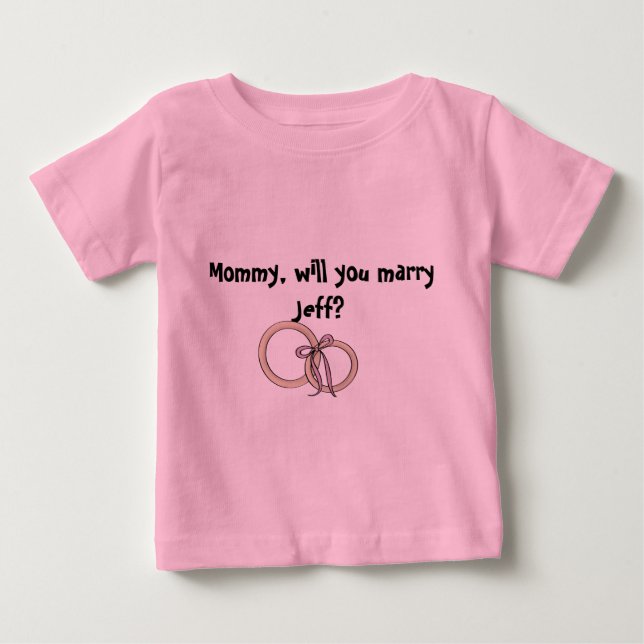 Mama willst du ihn heiraten? baby t-shirt (Vorderseite)