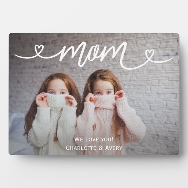 Mama Wir Liebe Sie Personalisiert Foto Plaque Fotoplatte (Vorderseite)