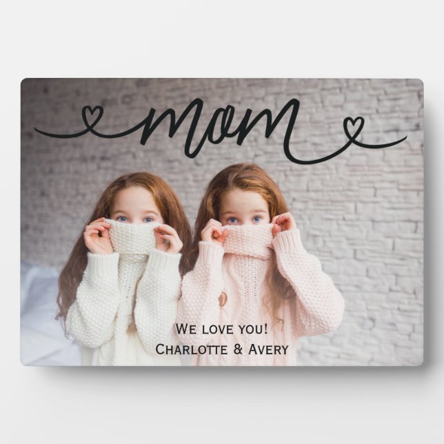 Mama Wir Liebe Sie Personalisiert Foto Plaque Fotoplatte (Vorderseite)