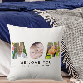 Mama-Wir Liebe You-Daisy Butterfly Foto & Name Kissen