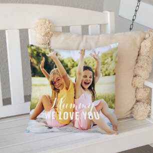 Mama wir lieben dich Foto Muttertag Kissen