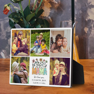 Mama wir lieben dich süße Blumen Mutter Fotocollag Fotoplatte