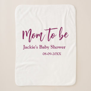 Mama-wird-Baby-Party Name Datum rosa einfach minim Sherpadecke