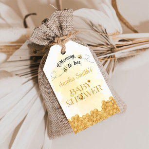 Mama wird Biene Baby Shower Geschenkanhänger