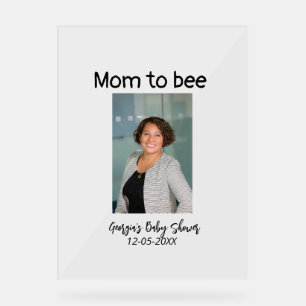 Mama wird Biene Foto Name Baby Shower Datum hinzuf Acrylschild