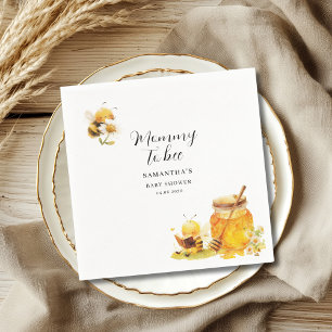 Mama wird Biene geschlechtsneutrale Babyparty Serviette