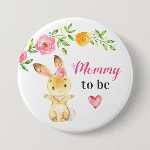 Mama wird New Momma Bunny Rabbit Baby Dusche Button