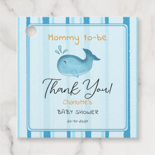 Mama wird süße Wal Baby-Party Geschenkanhänger