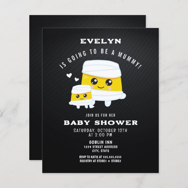 Mama wird zu Halloween-Kinderdusche (Vorne/Hinten)