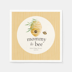 Mama wird zur Biene Streifen Gelb Honigbiene Baby Serviette