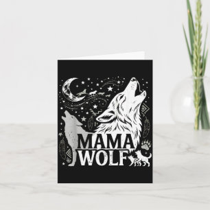 Mama Wolf Geschenke passende Familie Stamm Wölfe M Karte