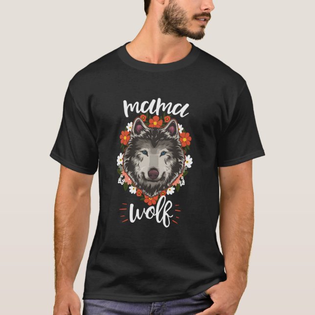 Mama Wolf Mothers Day For T-Shirt (Vorderseite)