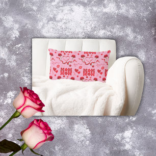 MAMA/WOW: Eine Liebe in Rot auf Rosa   Lendenkissen