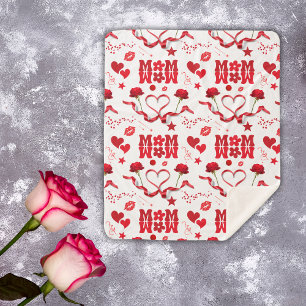 MAMA/WOW: Eine Liebe in Rot auf Weiß Sherpadecke