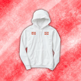 MAMA WOW in roter Stickerei | Polo für Frauen