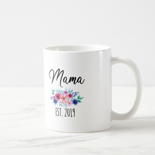 Mama wurde 2019 gegründet Tasse, Tasse, Funny Coff Kaffeetasse (Rechts)