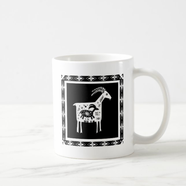 Mama-Ziege mit Baby Kaffeetasse (Rechts)