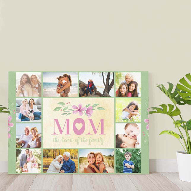 Mama Zitat Das Herz der Familie Grün 12 Foto Leinwanddruck (Von Creator hochgeladen)