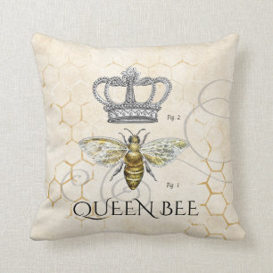 Mama Zitat Queen Bee Monogram Kissen