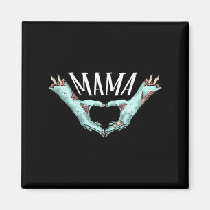 Mama Zombie Hand Heart Halloween Kostümfamilie Ma Magnet