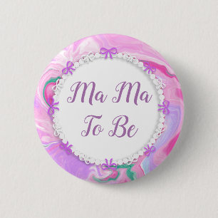 Mama zu Baby-Dusche pink & Lila Button