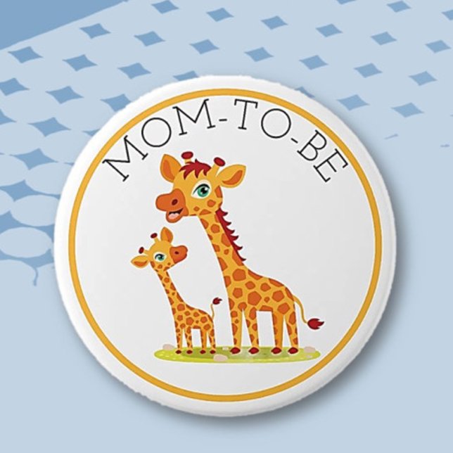 Mama zu Babydusche Giraffe Button (Von Creator hochgeladen)